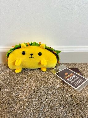 Exploding Kittens Taco Cat 7" Plush Stuffed Animal Yellow Anthropomorphic